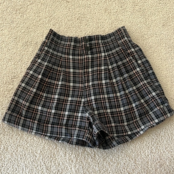 American Eagle Outfitters Pants - AE Plaid High Waisted Shorts